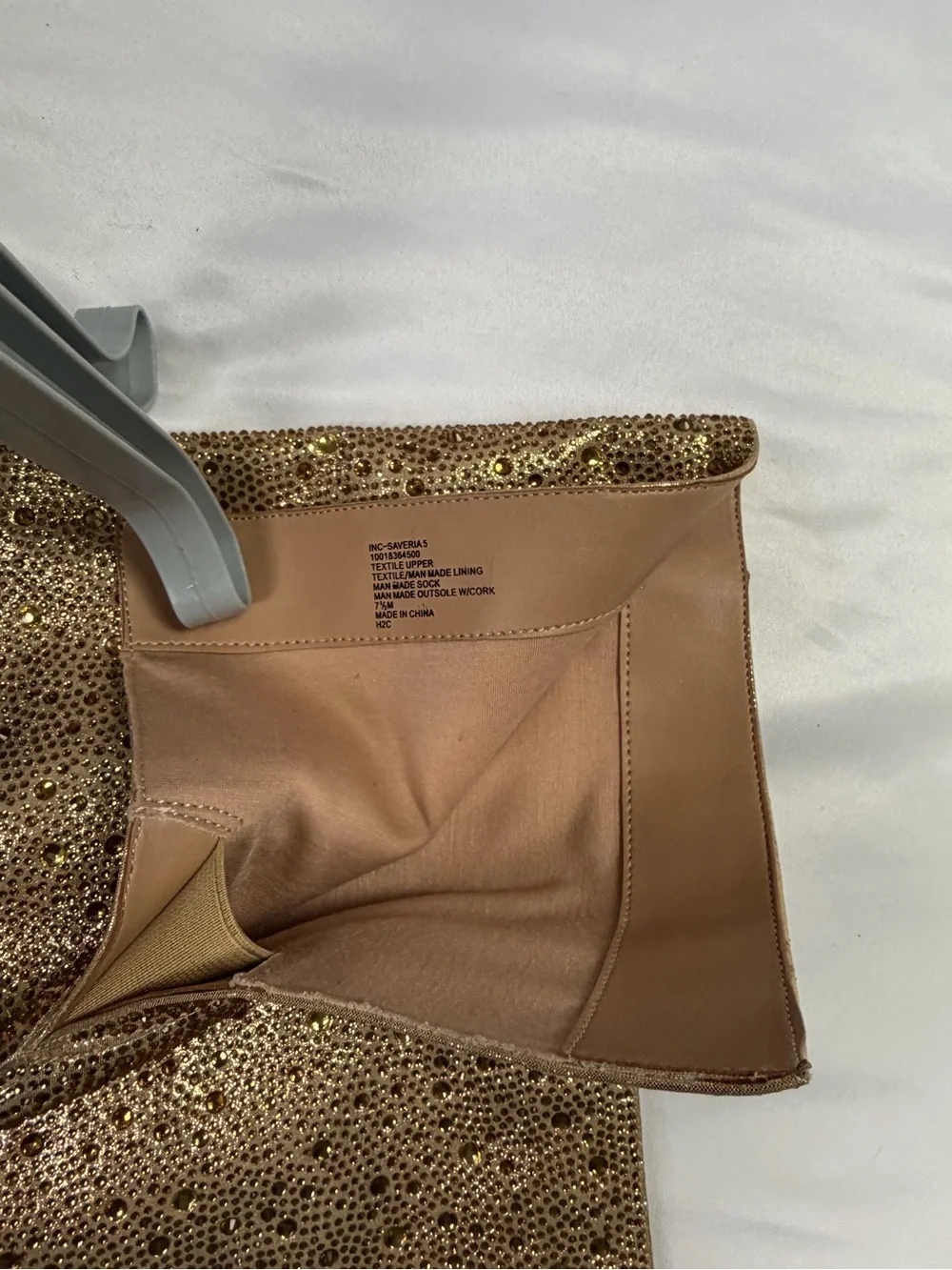 I.N.C. Saveria Gold Metallic Knee-High Pointed Toe Stiletto Boots